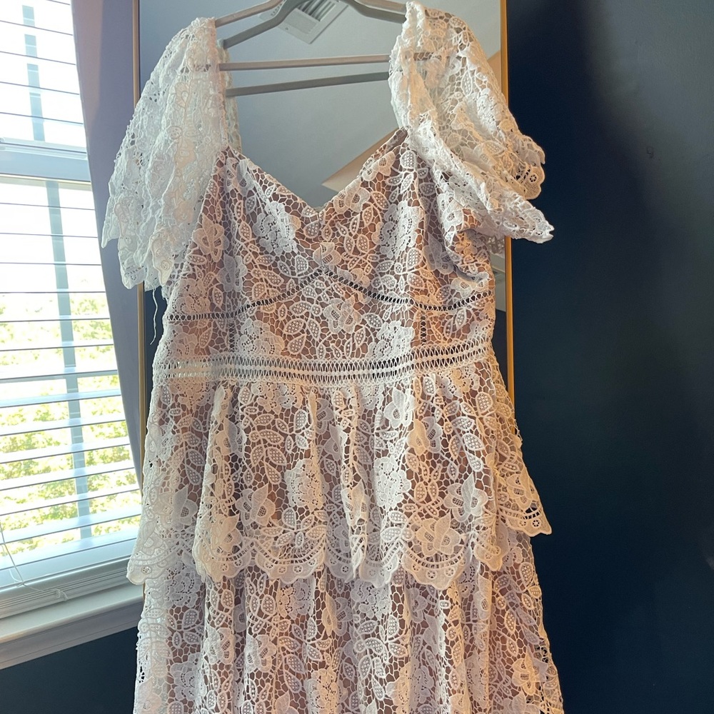Boohoo white dress